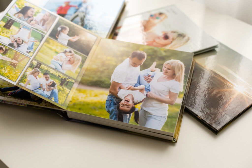 Photo album with photos of travel